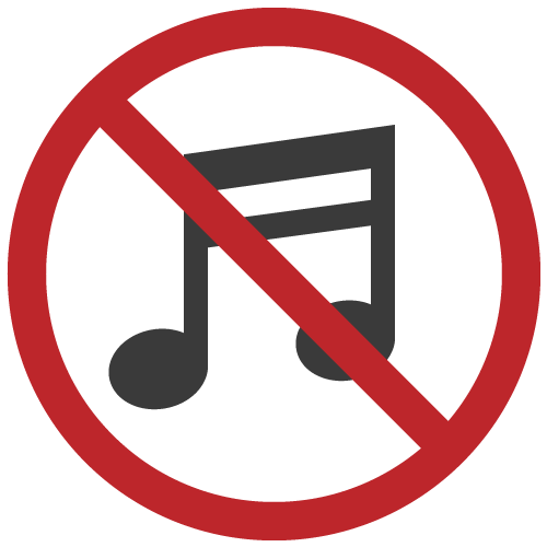 音楽の演奏・視聴禁止